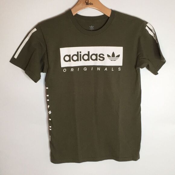 Adidas Originals Olive Green T-Shirt Size Small - Picture 1 of 8